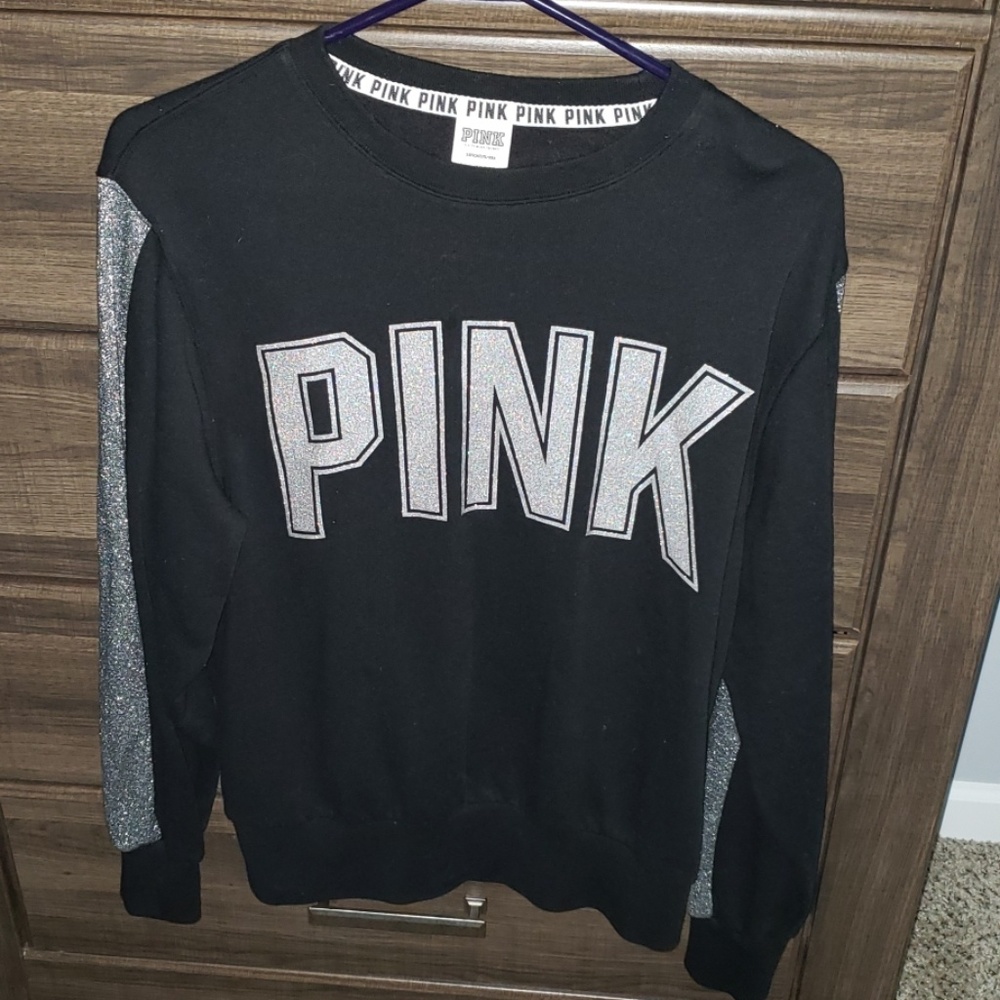 Black Sparkly Crew neck Sweater